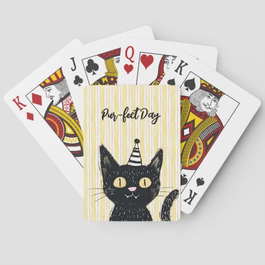 Party Pet Cat Purfect Dag Verjaardag Party Game Pokerkaarten (Achterkant)