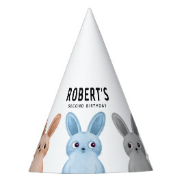 Party pet met kleine konijntjes feesthoedjes