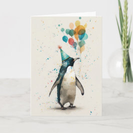 Party Pet Penguin Wenskaart Kaart