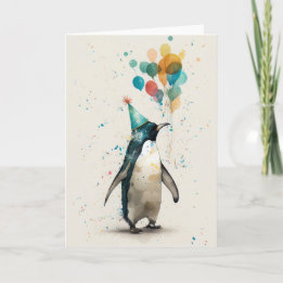 Party Pet Penguin Wenskaart Kaart