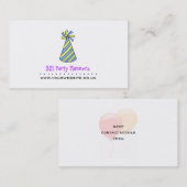 Party Pet Visitekaartje (blauw & geel) (Voorkant / Achterkant)