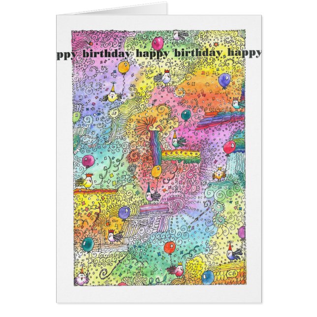 "Party Petten" Birthday Kaart (Voorkant)