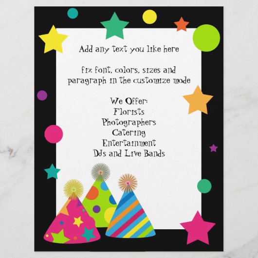 Party Petten Flyer (Achterkant)