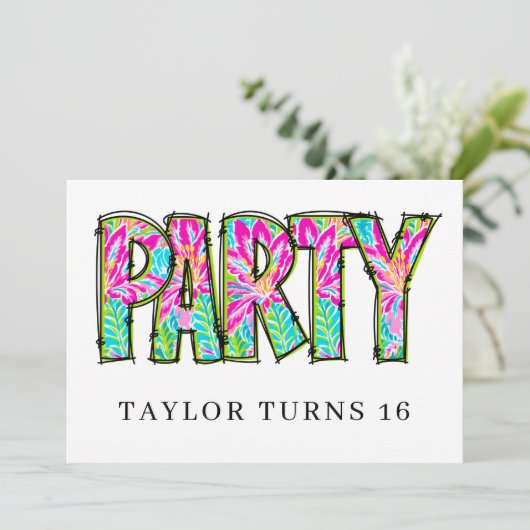 * PARTY PHOTO Birthday Any  Event Personalize Kaart (Staand voorkant)