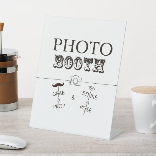 Party Photo Booth teken Reclamebord Met Voetstuk (Insitu)