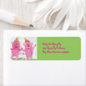 Party Pigs Adresetiketten Etiket (Insitu)