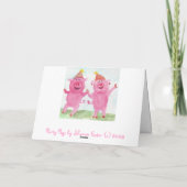 Party Pigs wenst u een fijne verjaardag Kaart (Achterkant)