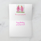 Party Pigs wenst u een fijne verjaardag Kaart (Binnen)