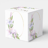 Party Pink Lily Flowers Golden Lijst Mooi Bedankdoosjes (Achterkant)