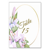 Party Pink Lily Flowers Golden Lijst Mooi Kaart (Achterkant)