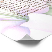 Party Pink Lily Flowers Golden Lijst Mooi Poster (Hoek)