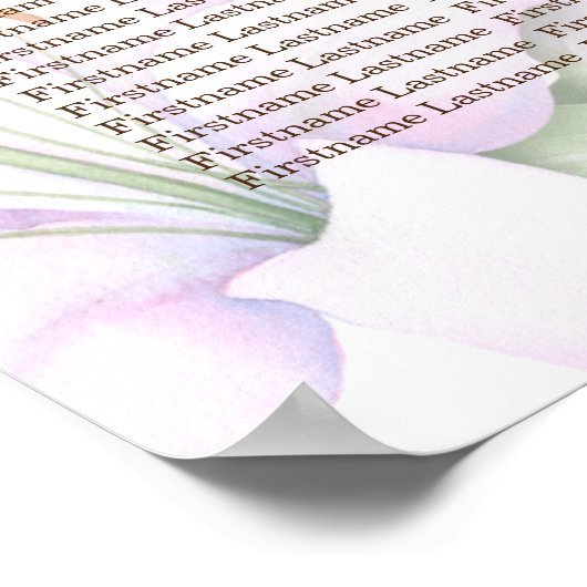 Party Pink Lily Flowers Golden Lijst Mooi Poster (Hoek)