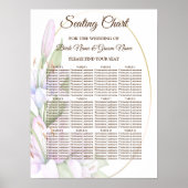 Party Pink Lily Flowers Golden Lijst Mooi Poster (Voorkant)