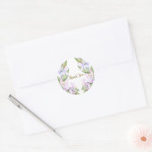 Party Pink Lily Flowers Golden Lijst Mooi Ronde Sticker (Envelop)
