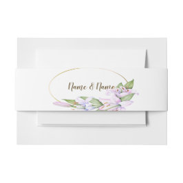 Party Pink Lily Flowers Golden Lijst Mooi Uitnodigingen Wikkel