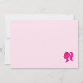 Party Pink Tropical Beach Baby shower Uitnodiging (Achterkant)