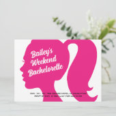 Party Pink Weekend Bachelorette Kaart (Staand voorkant)