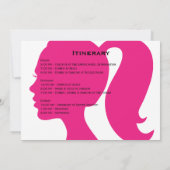 Party Pink Weekend Bachelorette Kaart (Achterkant)