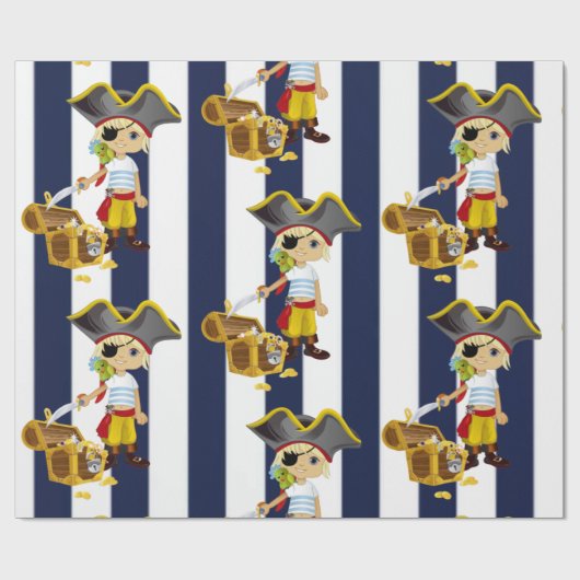 Party Pirate Cadeaupapier (Vlak)