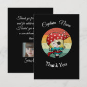 Party Pirate Girl Flat - Dank je wel Bedankkaart (Voorkant / Achterkant)