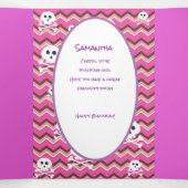 Party Pirate Meisje 9e Verjaardag Drieluik Kaart (Binnenkant midden)