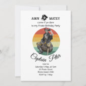 Party Pirate Skelet Uitnodiging (Voorkant)