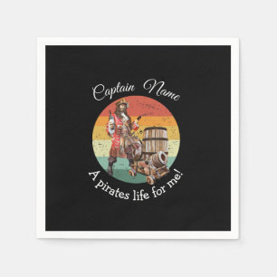 Party Pirate zwarte servetten