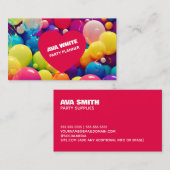 Party Planner Ballon Visitekaartje (Voorkant / Achterkant)