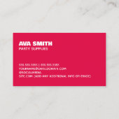 Party Planner Ballon Visitekaartje (Achterkant)