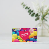 Party Planner Ballon Visitekaartje (Staand voorkant)