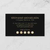 Party Planner Blush Roze Gouden Glitter Ballon Visitekaartje (Achterkant)