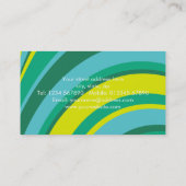 Party Planner Retro Groovy Wave Disco Ball Groen Visitekaartje (Achterkant)