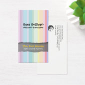 Party Planner Special Skills Service PastelStripes Visitekaartje (Bureau)