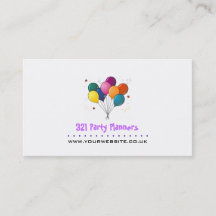 Party Planner Visitekaartje (Balloon/Stars Logo)