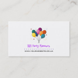 Party Planner Visitekaartje (Balloon/Stars Logo)