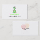 Party Planner Visitekaartje (groen & geel) (Voorkant / Achterkant)
