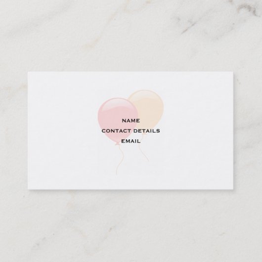 Party Planner Visitekaartje (Rood & Geel) (Achterkant)