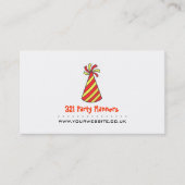 Party Planner Visitekaartje (Rood & Geel) (Voorkant)