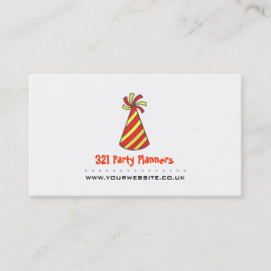 Party Planner Visitekaartje (Rood & Geel)