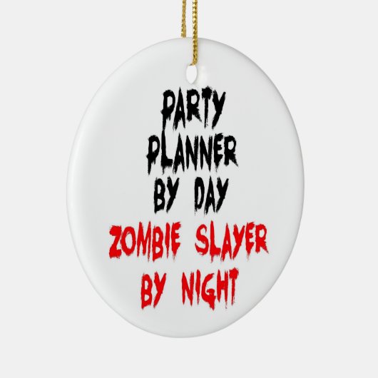 Party Planner Zombie Slayer Keramisch Ornament (Rechts)