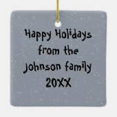 Party Polar Bears Wearing Christmas Ugly Sweaters Keramisch Ornament (Achterkant)