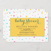 Party Polka Dot Invitation Kaart (Voorkant / Achterkant)