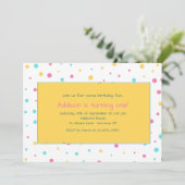 Party Polka Dot Invitation Kaart (Staand voorkant)