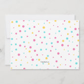 Party Polka Dot Invitation Kaart (Achterkant)