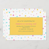 Party Polka Dot Invitation Kaart (Voorkant / Achterkant)