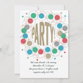 Party Polka Dots Kaart (Voorkant)
