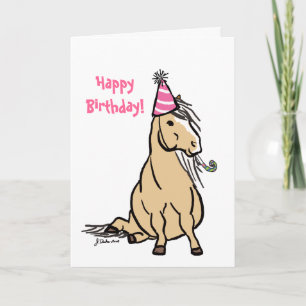 Party Pony Girls Birthday Card Kaart