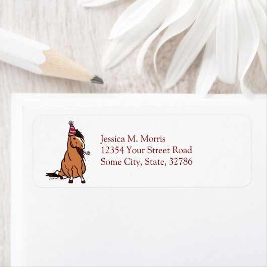 Party Pony Retouradreslabel Etiket (Insitu)