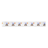 Party Poop Emoji Birthday Ribbon Satijnen Lint (Voorkant)