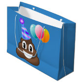 Party Pooper Birthday Emoji Gift Bag Large Cadeautasje (Voorkant Gekanteld)